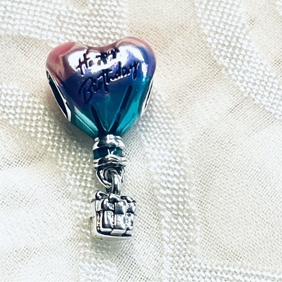 🎉 NWOT Happy Birthday Heart Hot Air Balloon Charm 🎈 - Picture 13 of 16